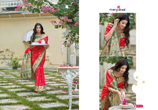 Manjubaa Mamta Paithani New Designer Festive Wear Banarasi Silk Saree Collection